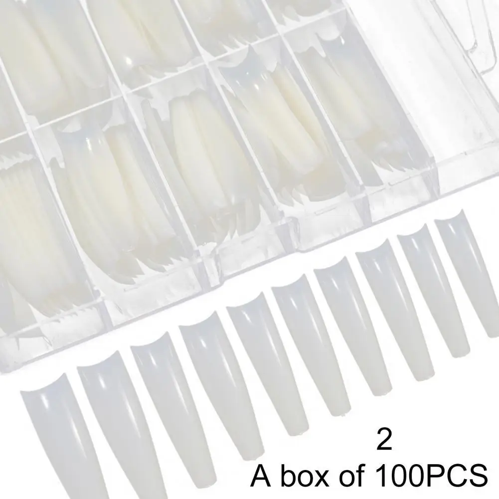 

100 шт., портативные накладные ногти с водопроводной трубой