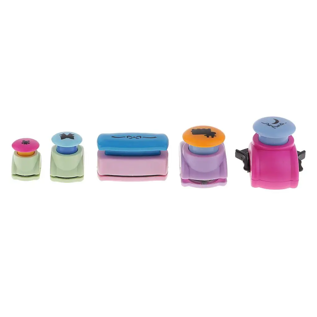 

5 Pieces Mini Paper Crafts Punch Puncher For Scrapbooking Card Making Album