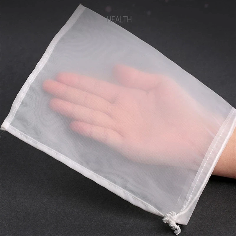 

100 200 300 mesh white mesh bag Filter bag Food filter bag Soy milk and milk wine filtration Home kitchen storage bag 1pcs