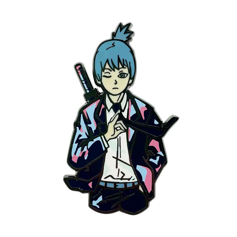 

Anime Chainsaw Man Pin Cool Man Brooches Badge Fashion Lapel Pin For Scarf Denim Backpack Cartoon Pins Jewelry Accessories Gift