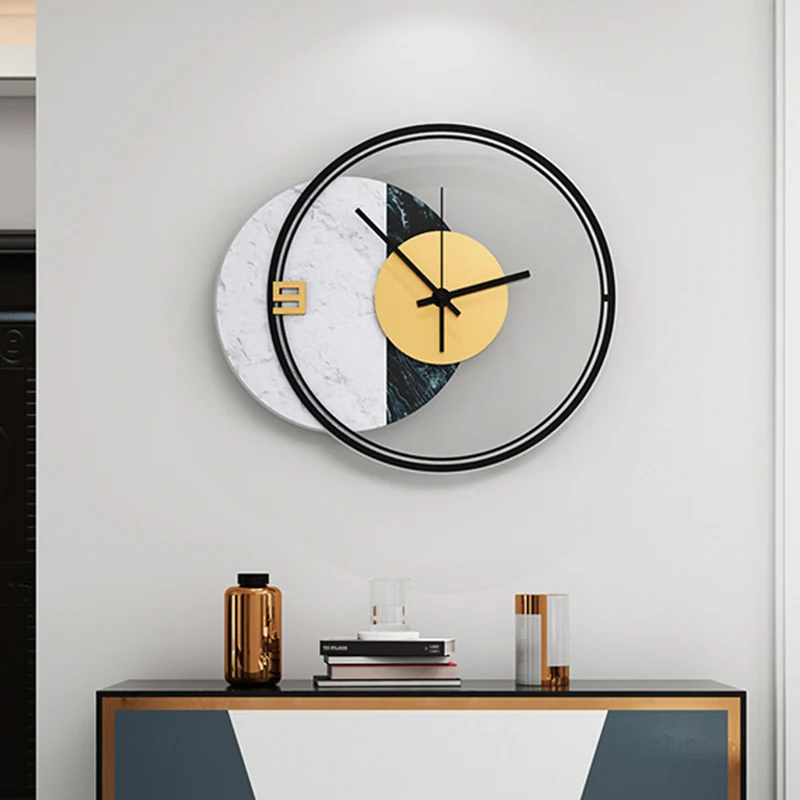 

Nordic Bathroom Wall Clock Digital Modern Luxury Round Timer Wall Clock Creative Reloj Pared Interior House Decoration HY50WC