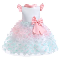 baby girl dress colorful bowknot princess party prom ball gown birthday children performance evening dresses kids clothing
