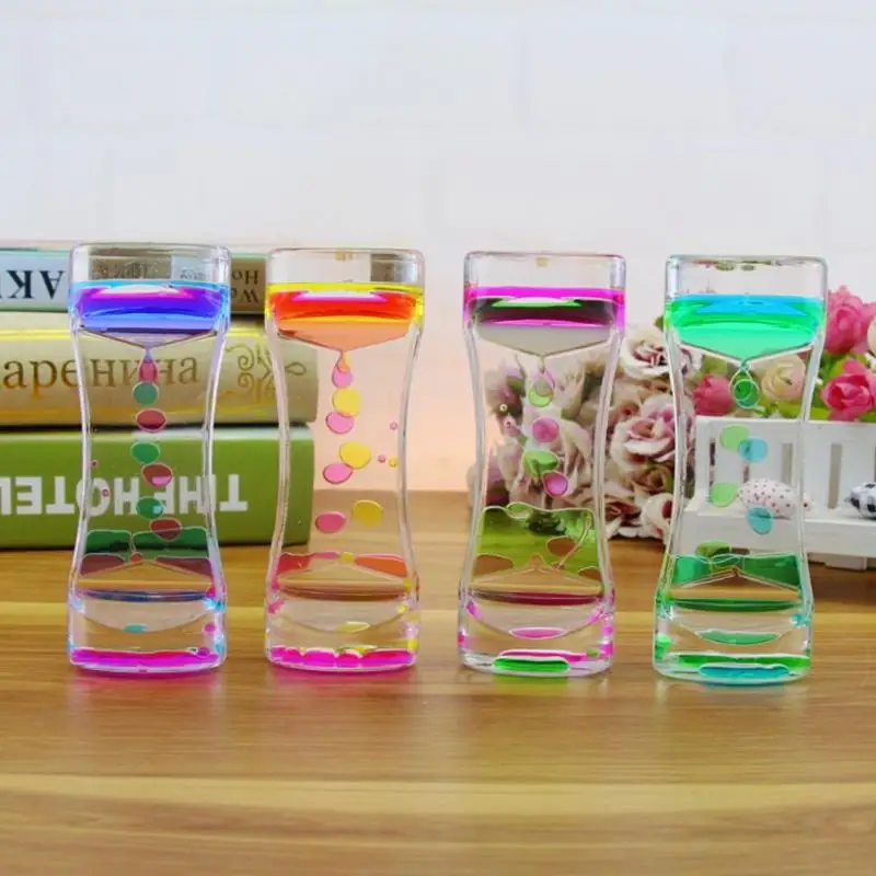 Таймер движения жидкости с водяными пузырями игрушка-Непоседа песочные часы