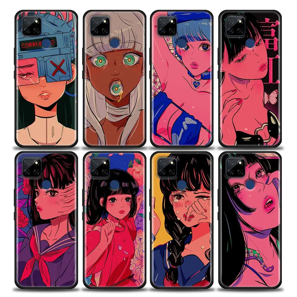 

Hot girls Sexy pink girls Funda Case for Realme C21 C25 C11 C12 C20 C35 Oppo A53 A74 A16 A15 A9 A54 A95 A93 A31 A52 A5s Case