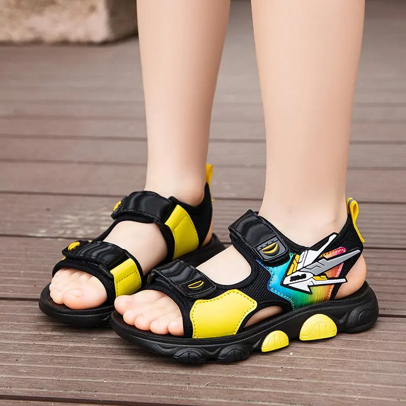 

New Summer Boys Girls Kids Children's Beach Sandals Outdoor Cartoon Non-slip Casual Shoes Soft Comfortable Flat Sole Slipper