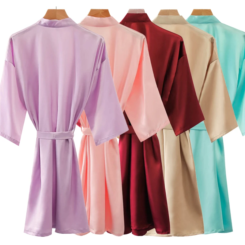 Silk Robe Satin Robe Women Silk Bridesmaid Robes Bride Robe Bridal Robe Wedding Party Robe Ladies Dressing Gowns Bathrobe