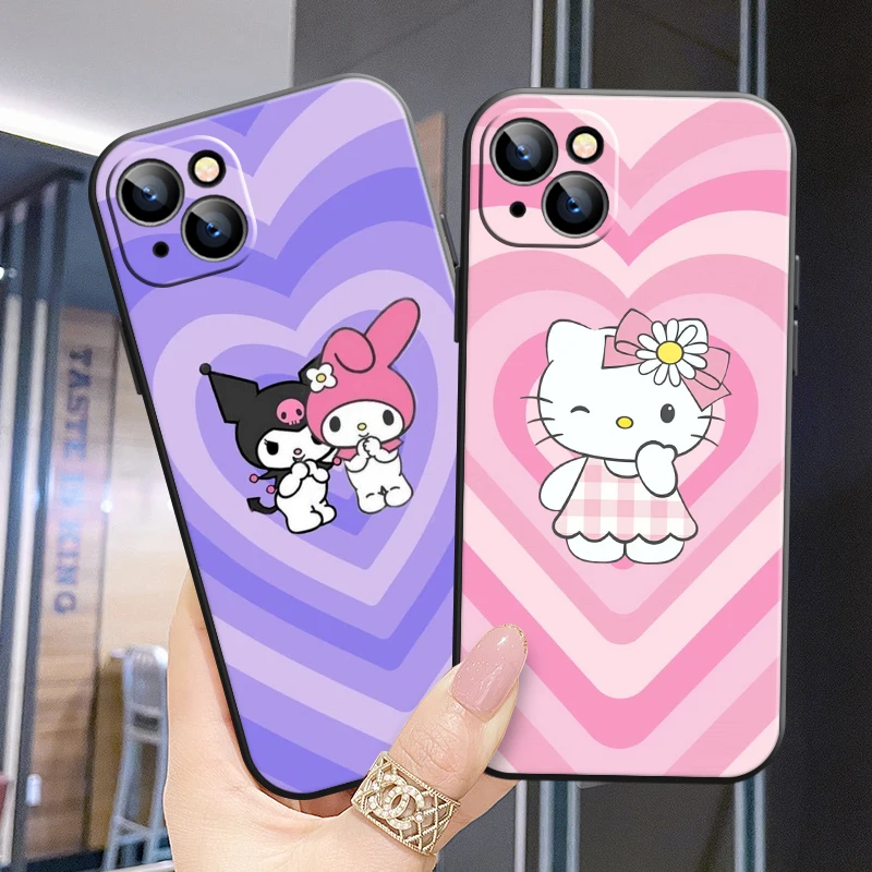 

Japan Holle Kitty Phone Case For Apple iPhone 13 12 11 Pro 12 13 Mini X XR XS Max SE 6 6s 7 8 Plus Coque Carcasa Funda