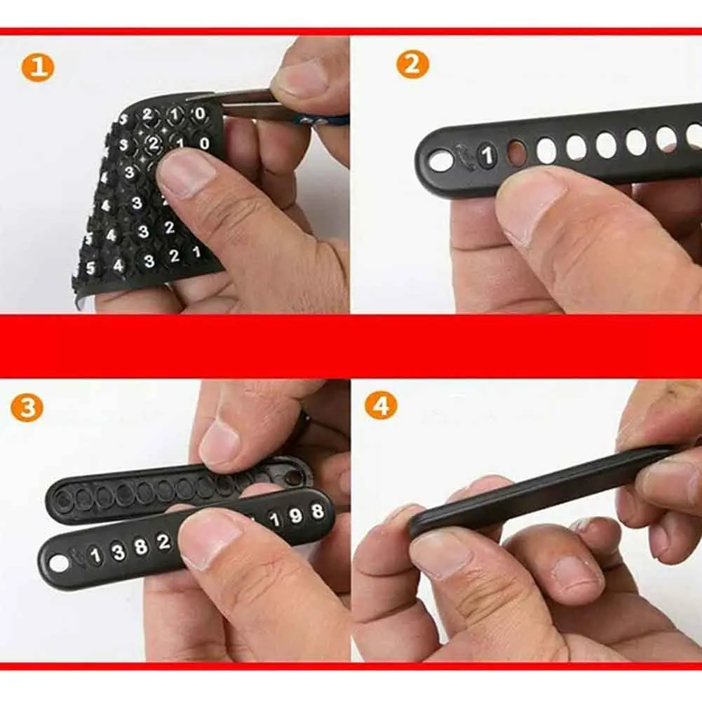 

Car Key Chain Anti-Lost Leather Braided Rope Keychain Phone Number Card Key Ring Auto Interior Parts Car Accessories