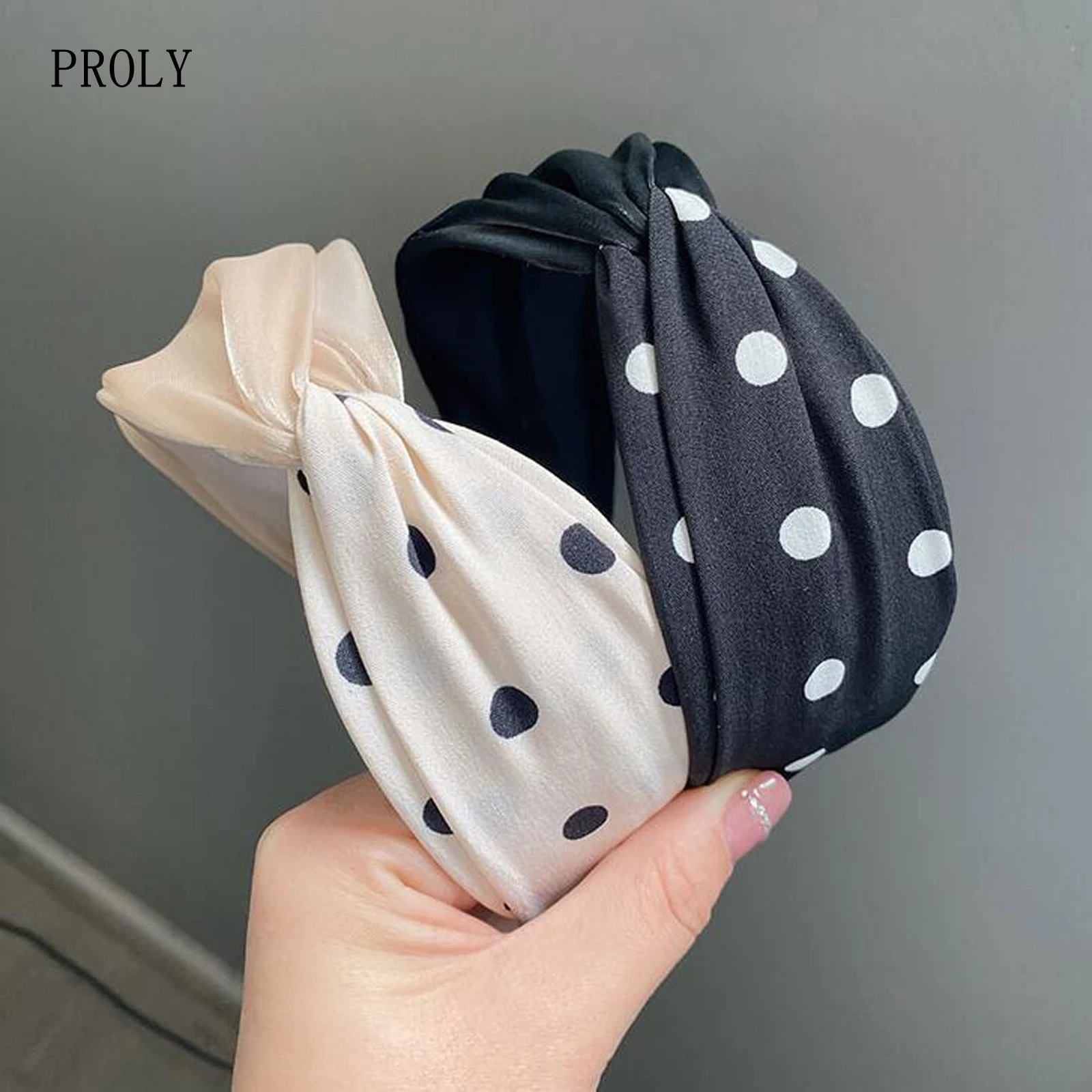 

PROLY New Fashion Women Headwear Wide Side Point Patchwork Hairband Classic Headband Girls Hair Accessories Wholesale