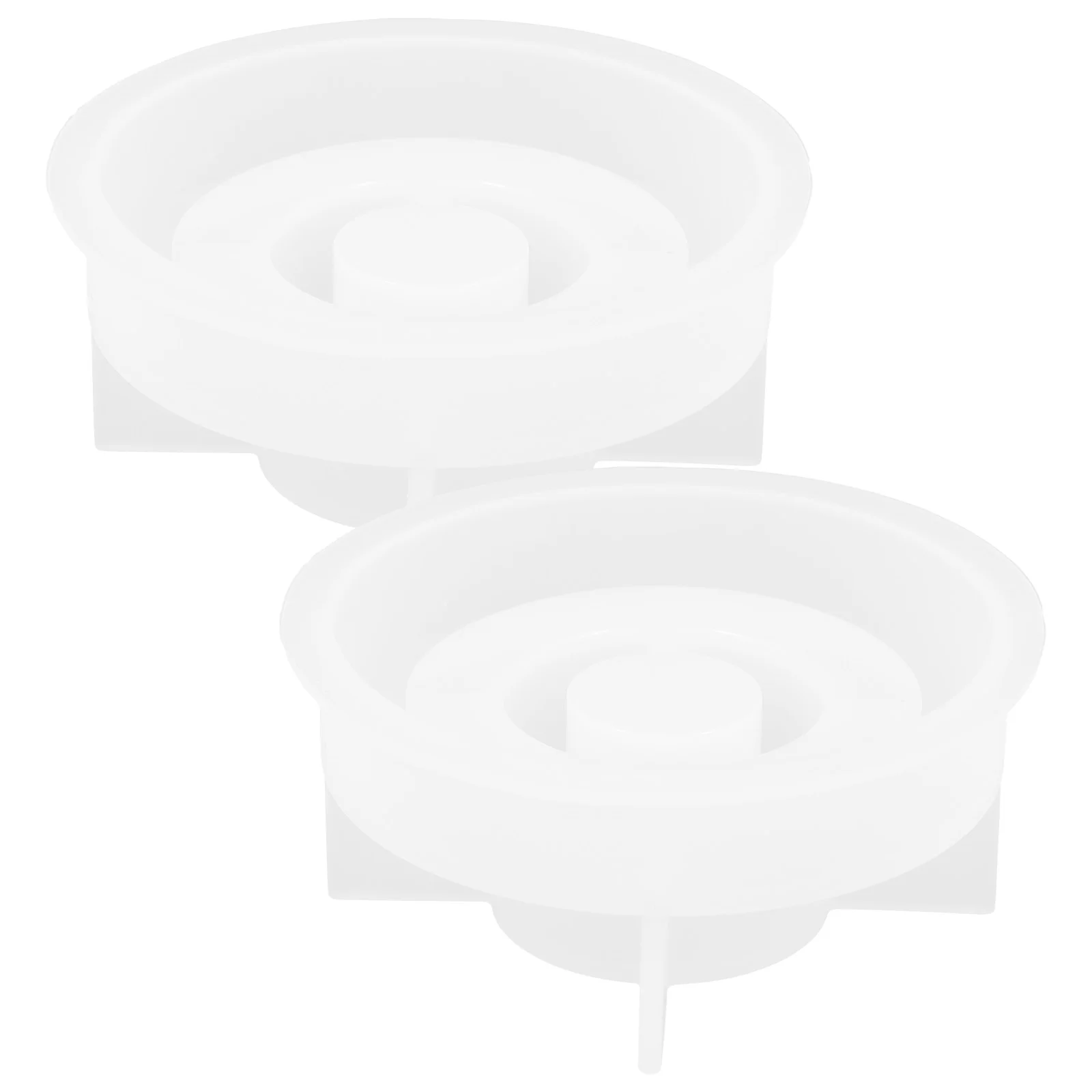 

2 Pcs Circle Stencil Jewelry Box Molds Resin Epoxy Holder Mould Candlestick