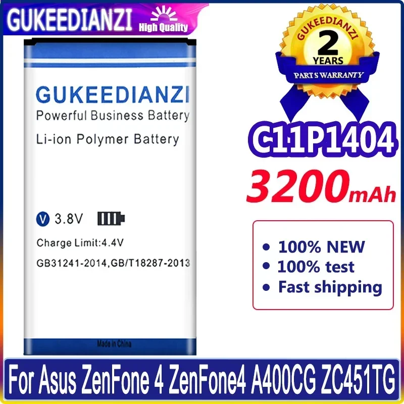 Аккумулятор C11P1404 емкостью 3200 мАч для ASUS ZenFone 4 A400CG Go 5 ZC451TG Z00SD аккумулятор