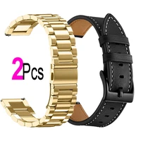 leather bracelet for xiaomi huami amazfit gts 2 2e 3 bip u pro s lite strap stainless steel watchband
