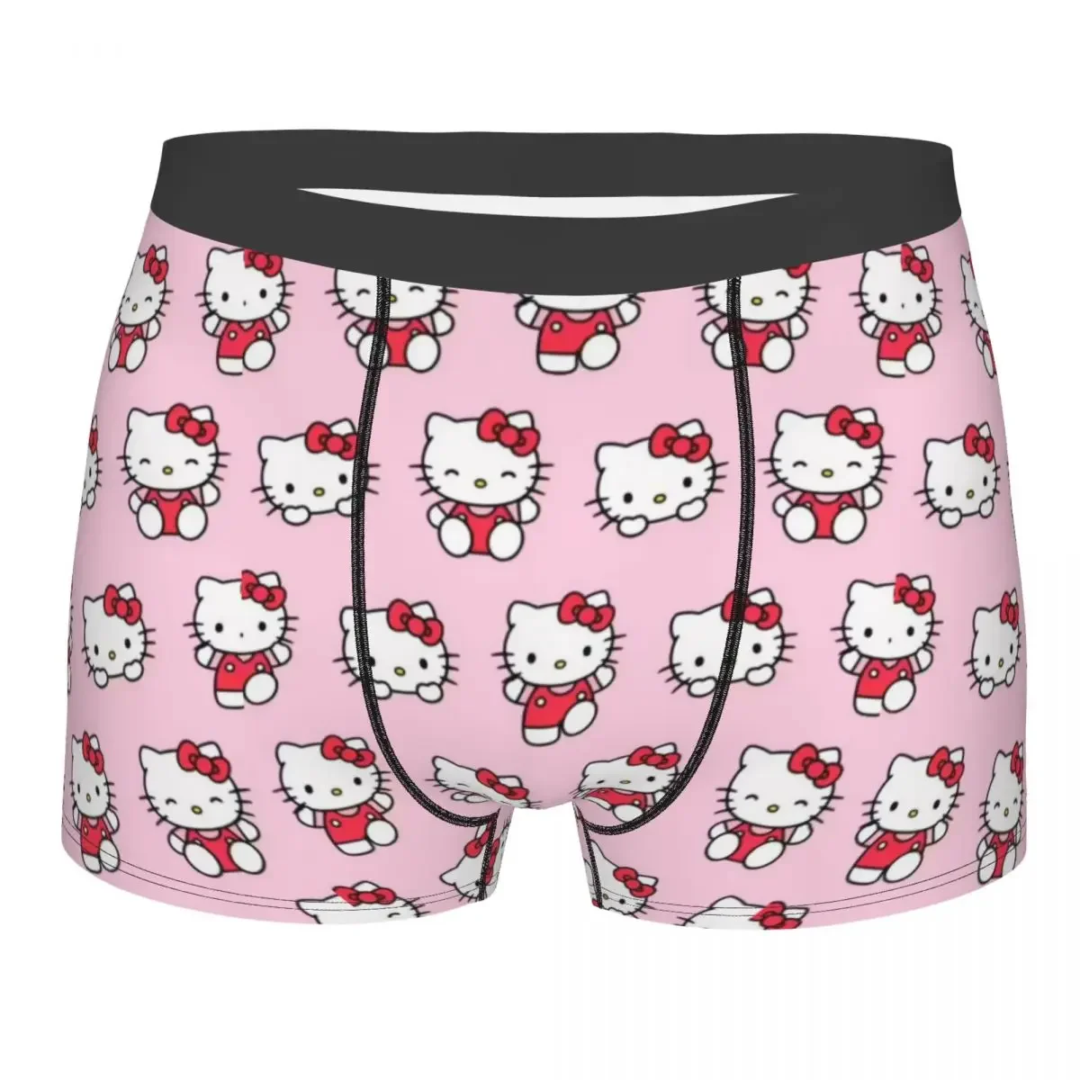Нижнее белье Hello Kitty мужские боксеры с принтом Sanrio женские мягкие трусы для
