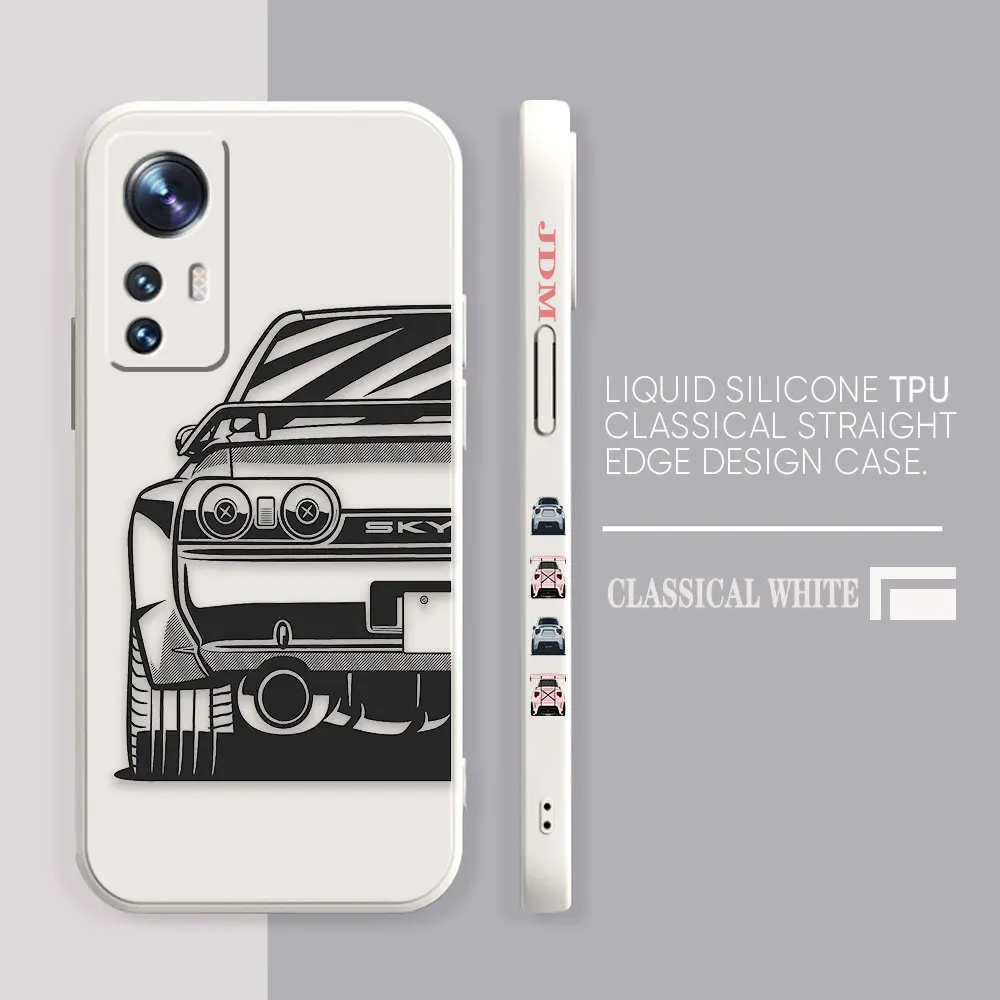 Phone Case For Xiaomi 13 12 12T 12S 11 11T 10S 9 8 Pro Ultra Lite Colour Case Cover Funda Cqoue Shell Capa Cartoon JDM Drift Car