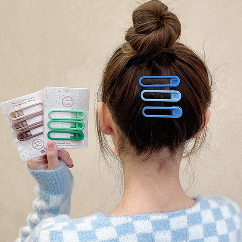 

[3-Pack] Candy-Colored INS Wind Female Side Duckbill Clip One Word BB Clip Hairpin Bangs Small Card Hair Accessories