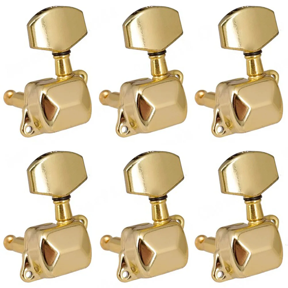 

6PCS String Tuning Peg Metal SemiClosed ButtonTuner For Electric Acoustic Guitar 3L3R/6L/6R/2L4R/2R4L Guitar Tuner Heads