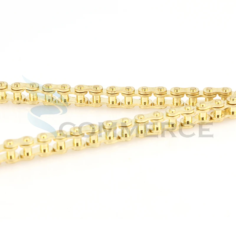 

Цепочка золотистая 25H с запасными звеньями, подходит для 47cc 49cc 2-тактного двигателя ATV Quad Go Kart, карманный мини-мотор для мотоцикла