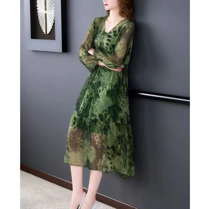 Женский шифоновый комплект из двух предметов элегантное винтажное леопардовое