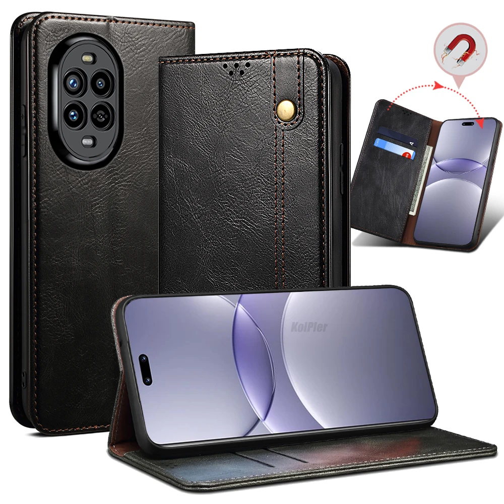 Роскошный кожаный флип-чехол-кошелек для HUAWEI NOVA 13 PRO/NOVA13 подставка карт магнитный