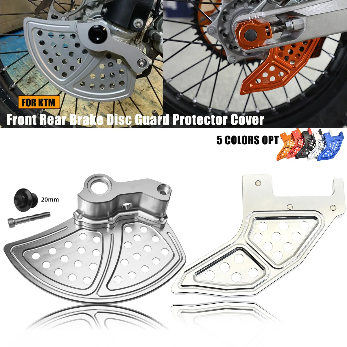 Фото Защитная крышка переднего и заднего тормозного диска для Husqvarna125-450 TC FC 2015 125-501 TE TX TC FE FX FE 2016-2023 KTM EXC/EXC-F №1