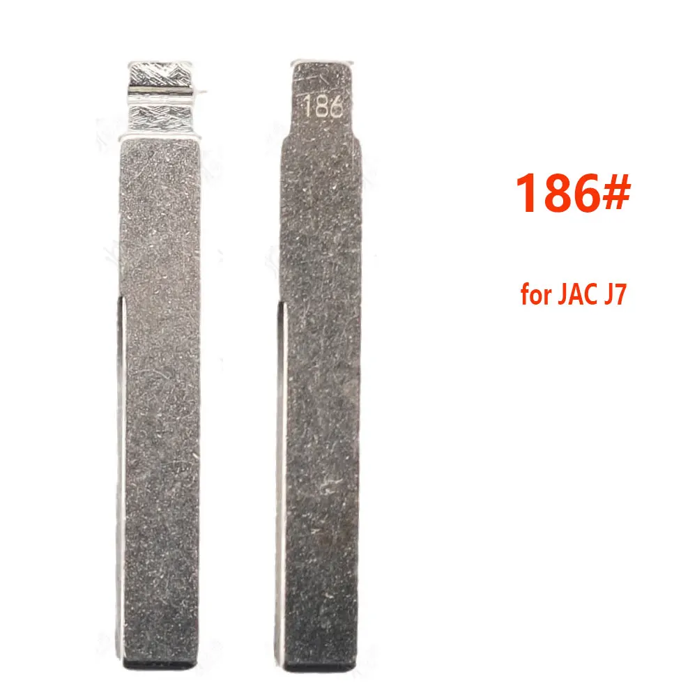 

10 шт./лот, металлический ключ от автомобиля, заготовка 186 # KD Key Blade VVDI Flip Remote Blade Head для JAC J7 для KEYDIY Xhore Flip Remote