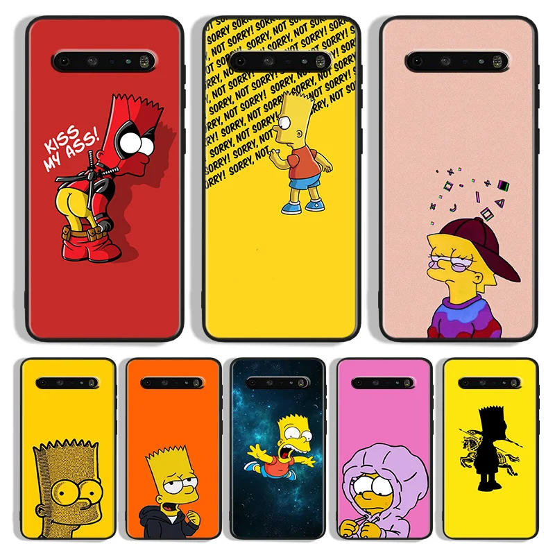 

Anime Simpsons Cool Phone Case For LG K 92 71 51S 42 30 22 20 50S 40S Q60 V 60 50S 40 35 30 G8X G8S ThinQ Black Cover