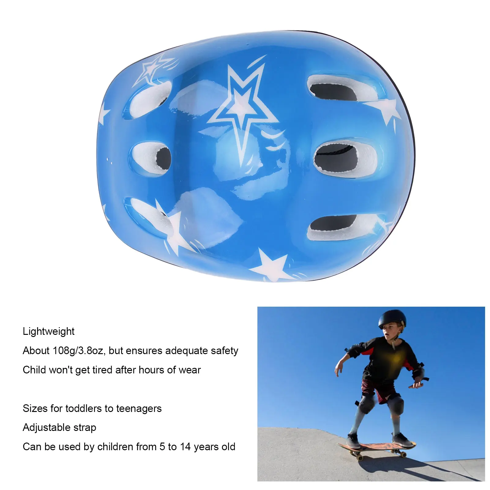 Регулируемый детский шлем велосипедный для скейтборда детей легкий