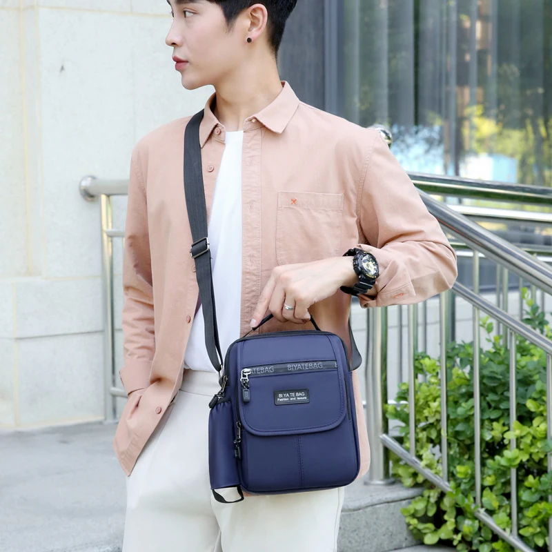 Men's Messenger Crossbody Shoulder Bags Travel Bag Men Small Sling Pack For Work Business Waterproof Oxford Packs Satchel Purse