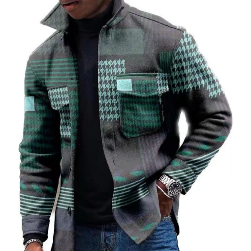 

Men's Suit Jacket Navy Plaid Tweed Lapel Collar Long Sleeve Formal Business Jacket Groomman Autumn Winter Casual Coat