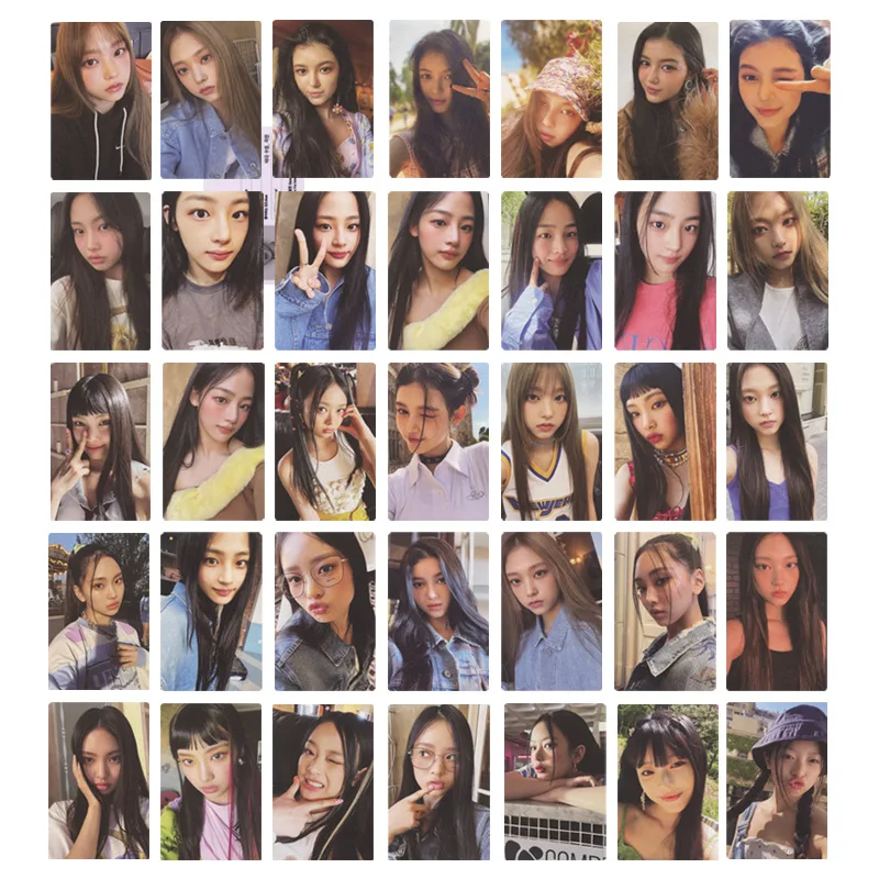 

5 шт./набор Kpop новые джинсовые фотокарты MINJI HANNI DANIELLE HAERIN HYEIN K-pop фотокарты для коллекции фанатов