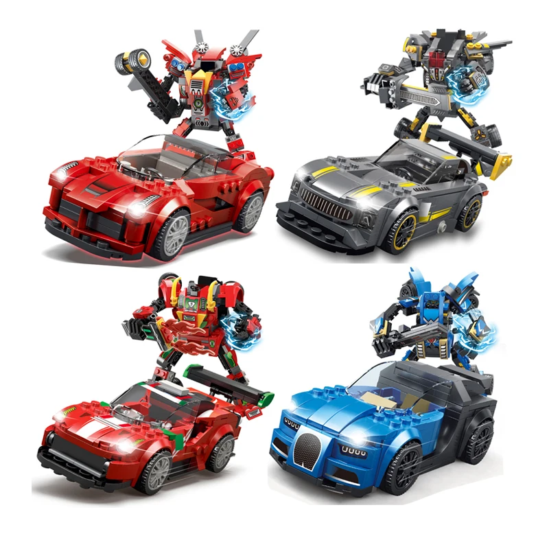 

Technical Racing Car Robot Building Blocks Sets Supercar Sportcar Bricks Toys For Children High-Tech City Car Toy Kids Gift
