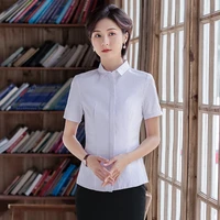 korean white shirt blouse women shirts blouses women short sleeve work shirts tops fashion office lady elastic pink ol shirt 5xl