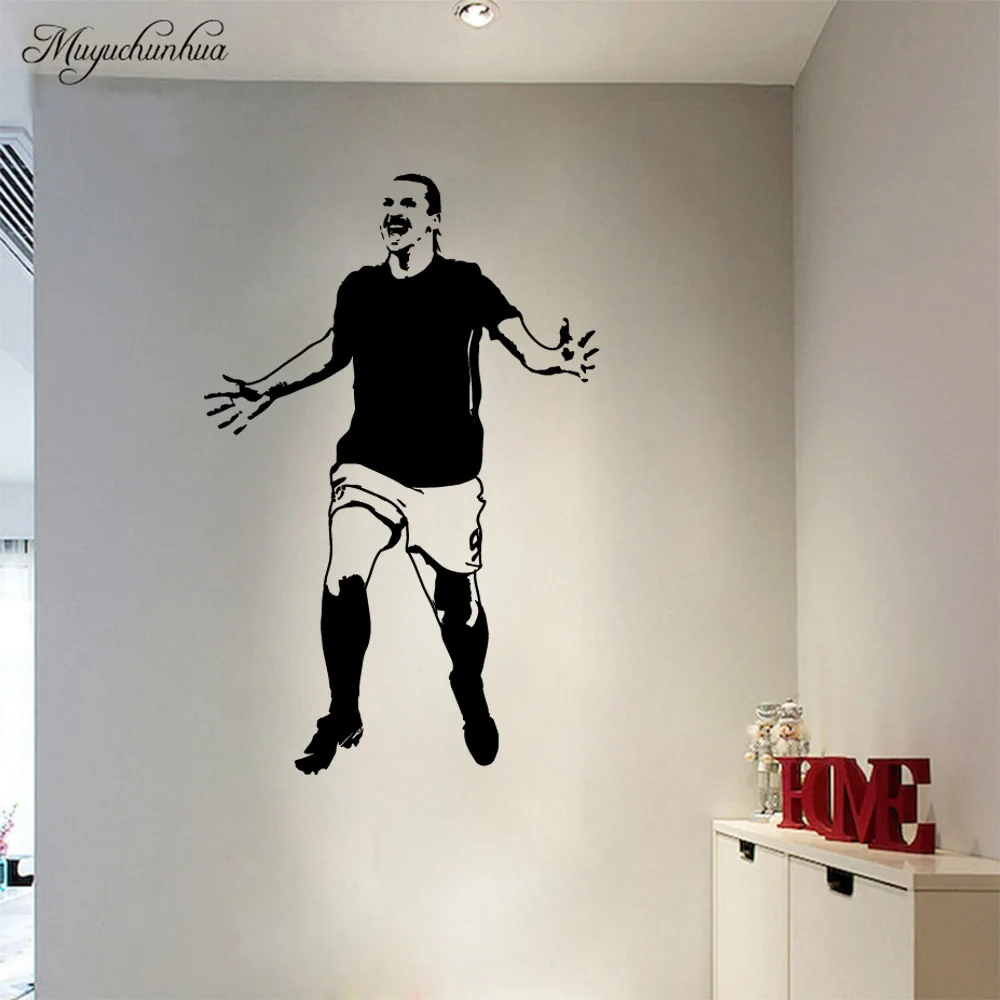 

Cartoon football player Vinyl Decals Wall Stickers For Baby Kids Rooms Decor Decoration Accessories