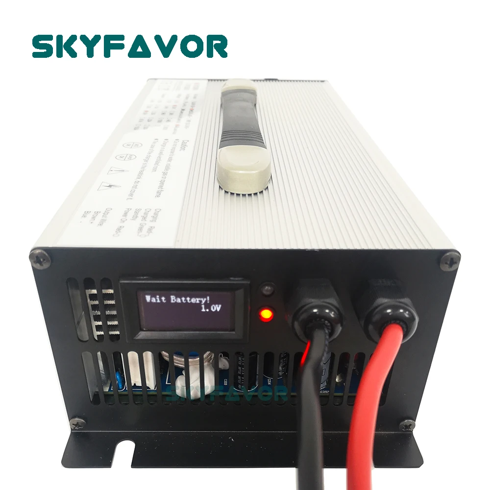 

Customized 48V 40A motorcycle battery charger automatic MCU Controlled 48V battery pack charger for power battery pack with lcd