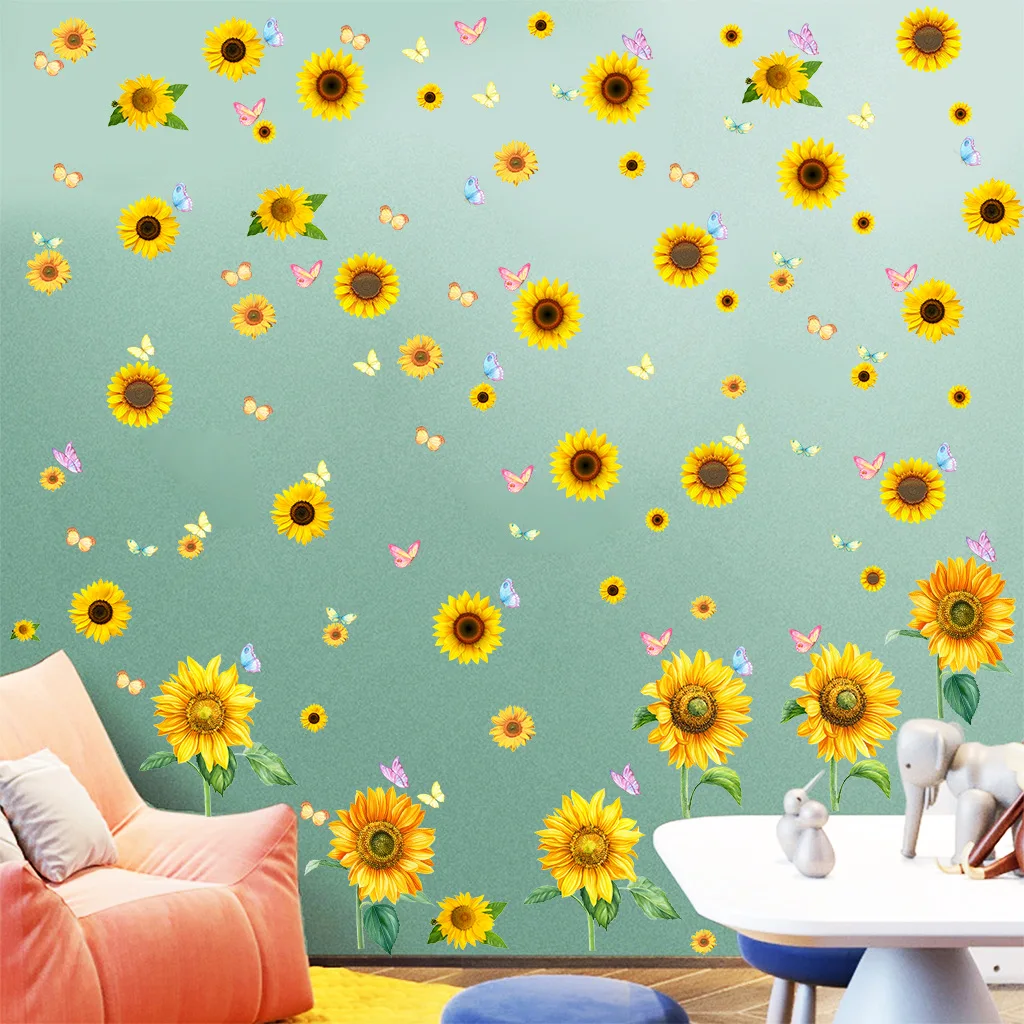 

Flower Decoration Pvc Wall Stickers Living Room Bedroom Decor Aesthetic Wallstickers Dots Kids Room Decals Pegatinas De Pare d