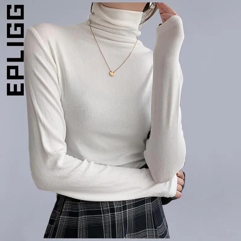 Epligg вязаный Модный женский свитер водолазка пикантные мягкие женские свитера