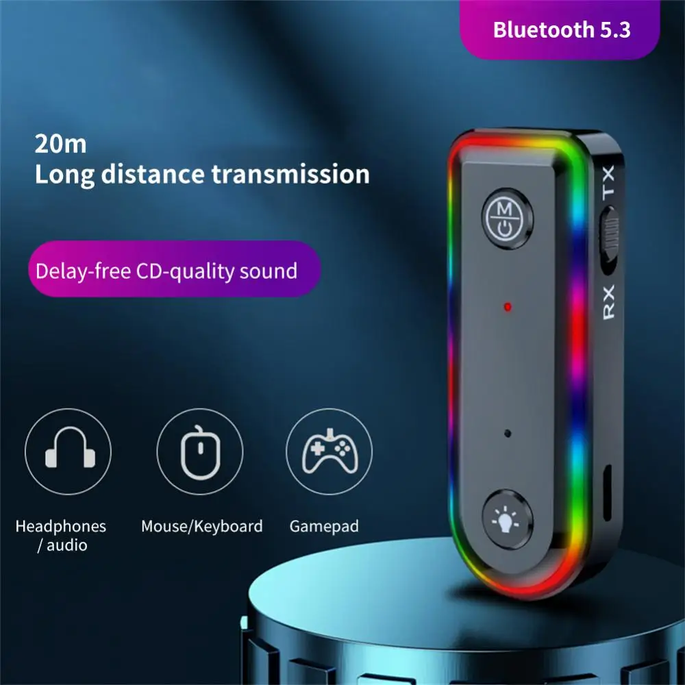 

Transmitter Receiver Four-in-one New 3.5mm Stereo Durable 2-in-1 Audio Bluetooth Adapter Practical Multifunctional Universal