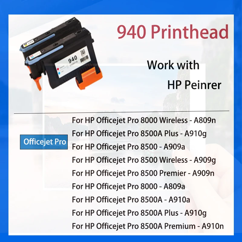 Einkshop 2 шт. C4900A C4901A для HP 940 HP940 Печатающая головка принтера Officejet Pro 8000 8500 8500A Cabeça BK/Y