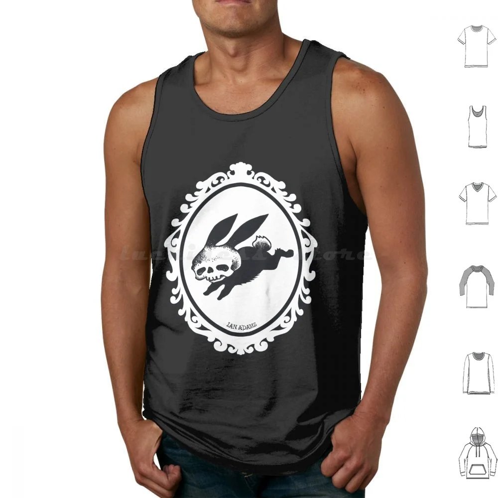 Майка с принтом кролика из хлопка голова смерти