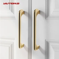 yutoko handles modern nordic fresh long pulls cupboard wardrobe dresser cabinet drawer cabinet furniture knobs black gold