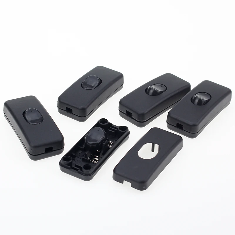 

5pcs/lot ON/OFF Inline Switch Black Inline Table Lamp Desk Light Cord Cable Switch 110-250V