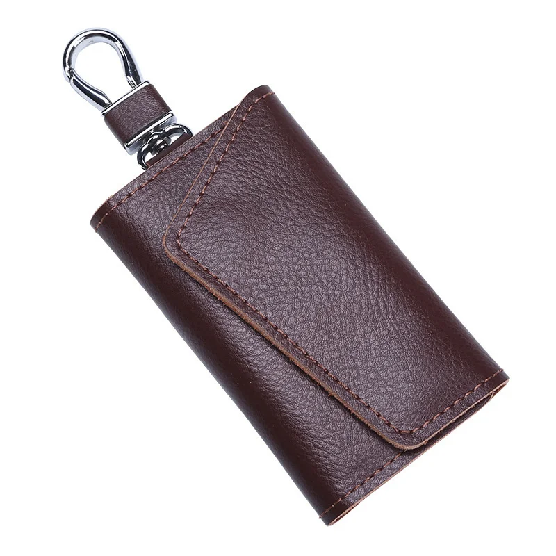 New Genuine Leather Keychains For Men Car Key clip Holder Bag Men's And Women's Ring Large Capacity Fashion Luxury wallets