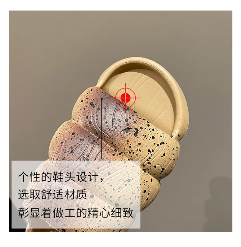 Bread Shoes House Slipper for Womens Spring Indoor Slippers Outdoor Non-slips Shoes Slides Summer Soft Soles Breathable Sandal