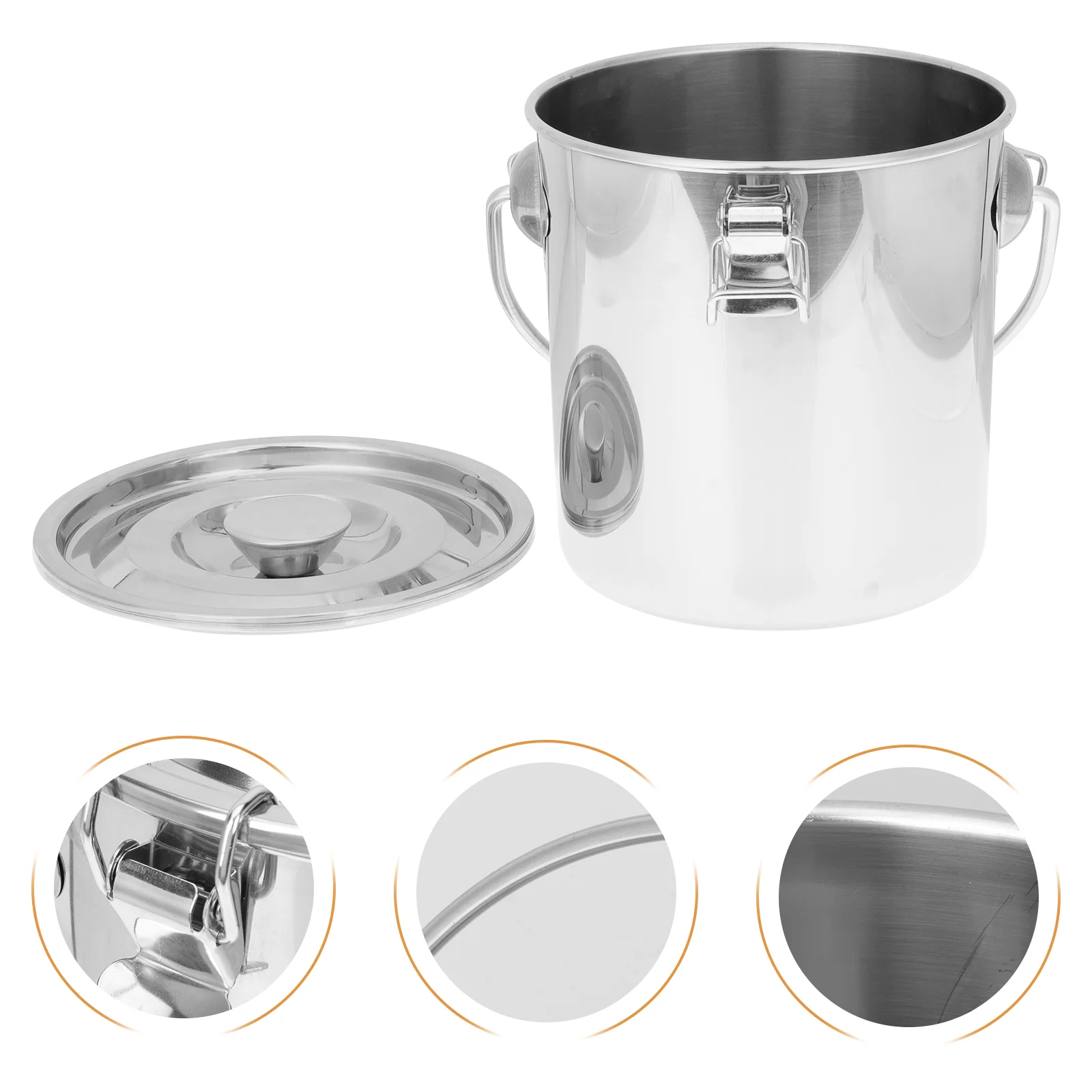 

Bucket Ice Chillercompost Airtightwater Steel Stainless Metal Lid Container Cooler Beverage Pail Champagnestorage Small Jug Beer