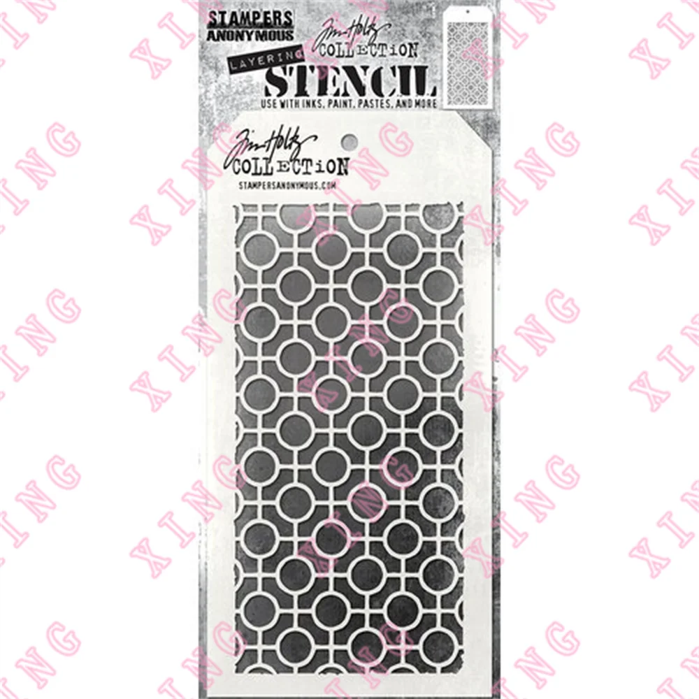 

Newest Linked Circles Layering stencils Diy Scrapbooking Card Stencil Paper Cards Handmade Album Decoration Embossing Die Sheets