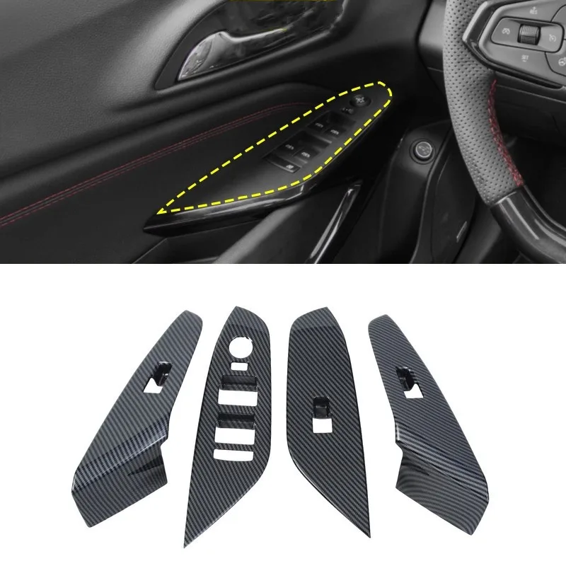 

For Chevrolet Trax 2024 Window Glass Lifting Button Panel Inner Handle Frame Protection Stick Car Interior Styling Accessories