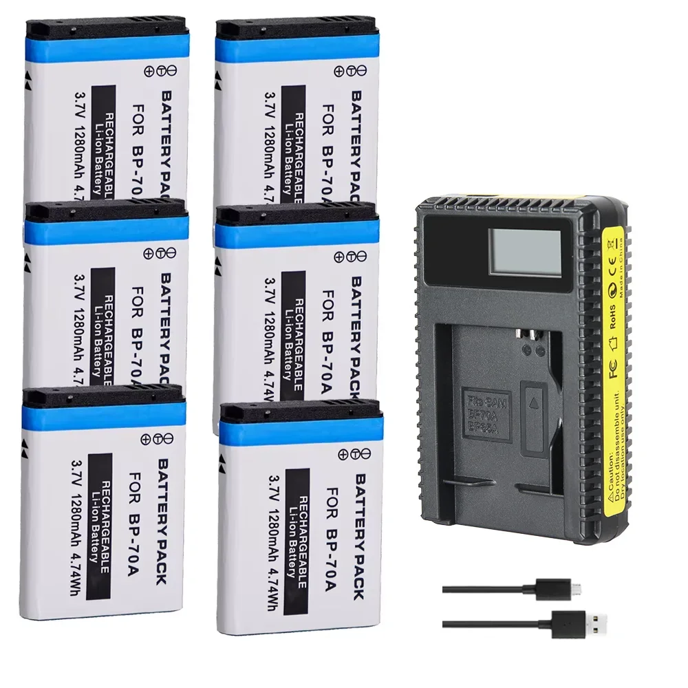 Аккумулятор BP-70A для камеры Samsung ES65/ES70/ES75/ES80/PL80/PL90/PL110/PL20/PL120/PL170 3 7 В 1280 мАч