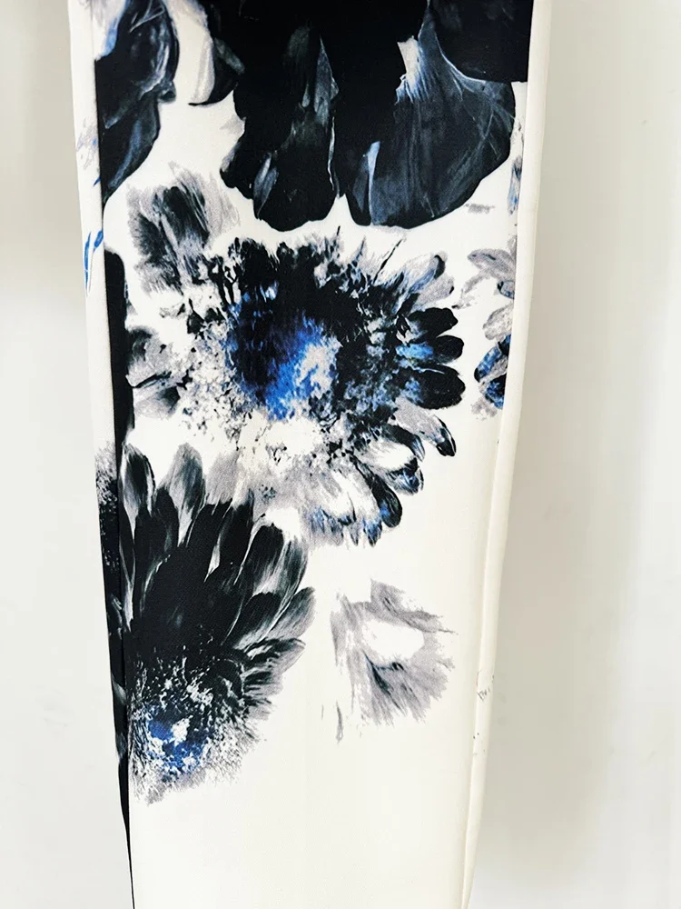 2 шт. женские блейзеры с цветочным принтом и брюки-карандаш