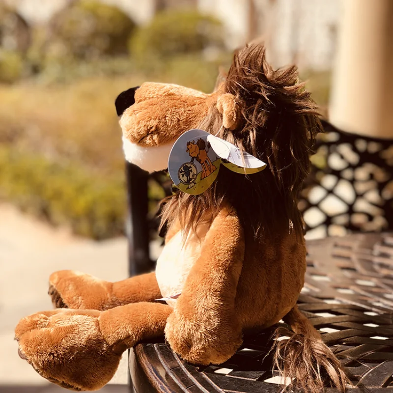 

Plush Dolls Jungle Lion Stuffed Animals Toy Cute Cartoon Large Doll Children's Creative Birthday Christmas Gift for Childrens