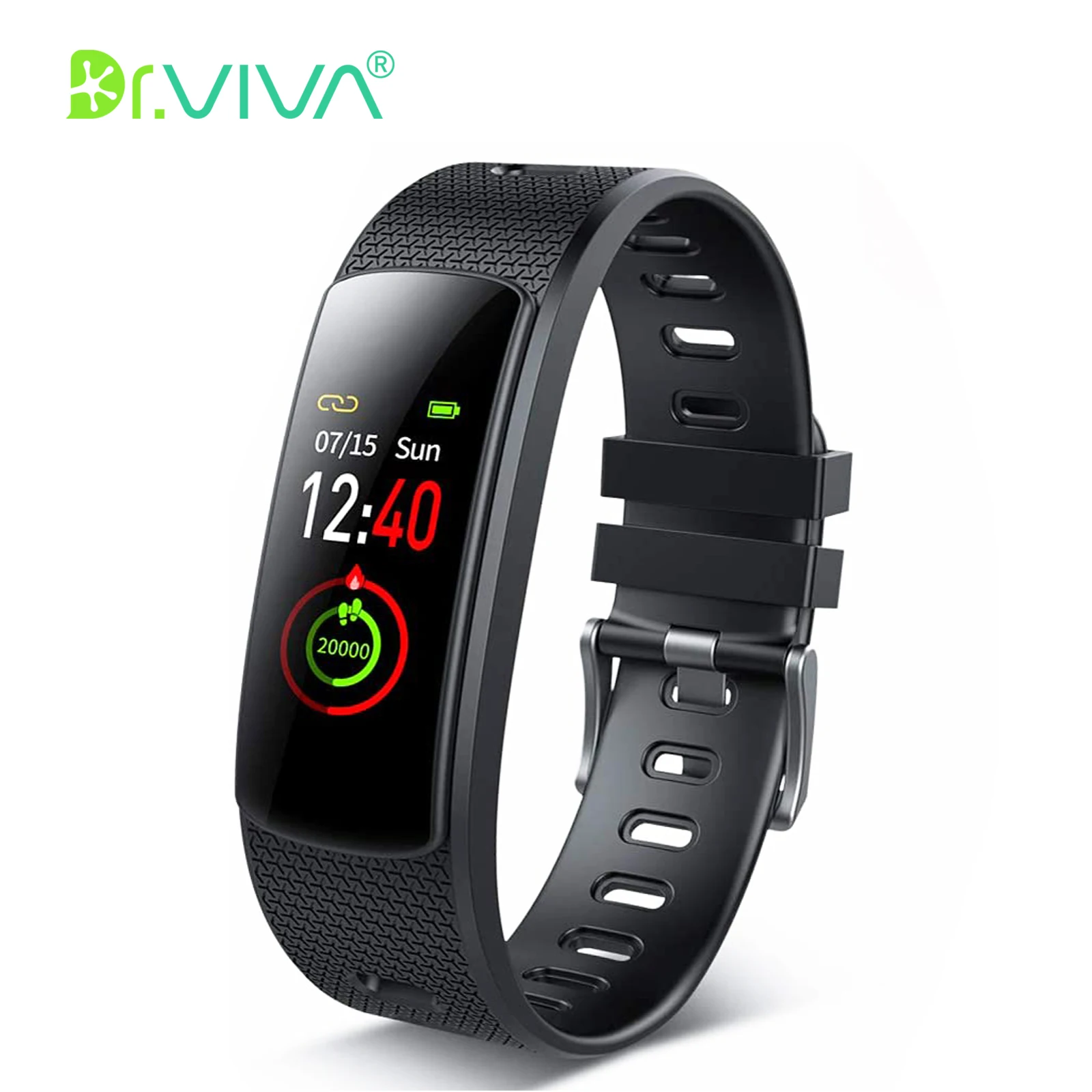 

DR.VIVA Smart Watch Band Fitness Activity Tracker 24H Heart Rate Sleep Monitor 7 Sports Modes 7-Day Battery IP67 Waterproof